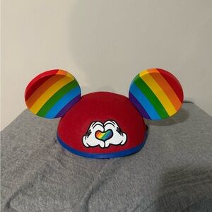 Disney Red Hat with Rainbow Ears